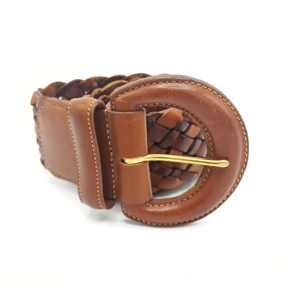 NEW COACH Vintage Woven Belt in British Tan / Boho Casual Gifting Cottage - Picture 3 of 11